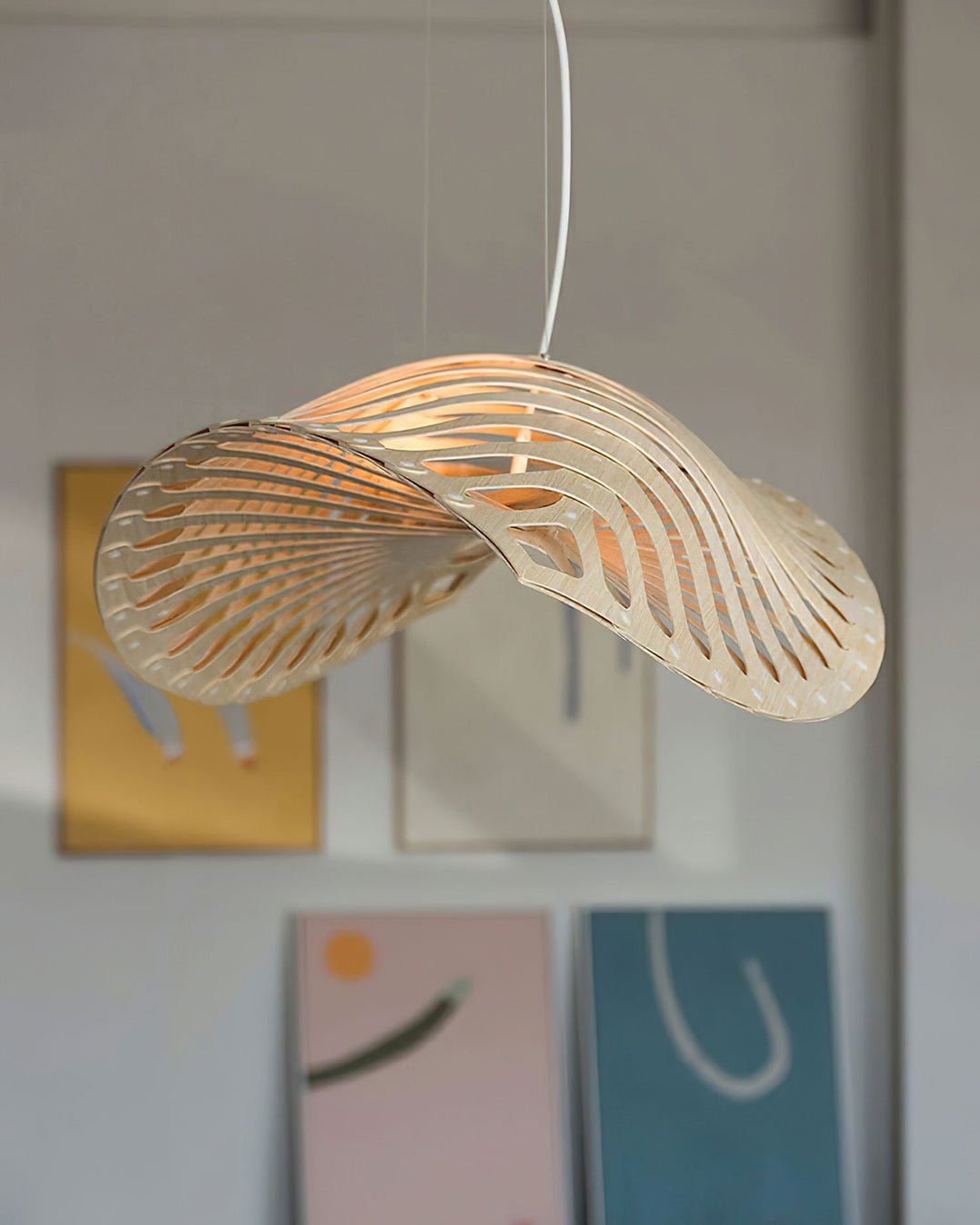 Veliren Blatt Holz Pendelleuchte-Letslighting