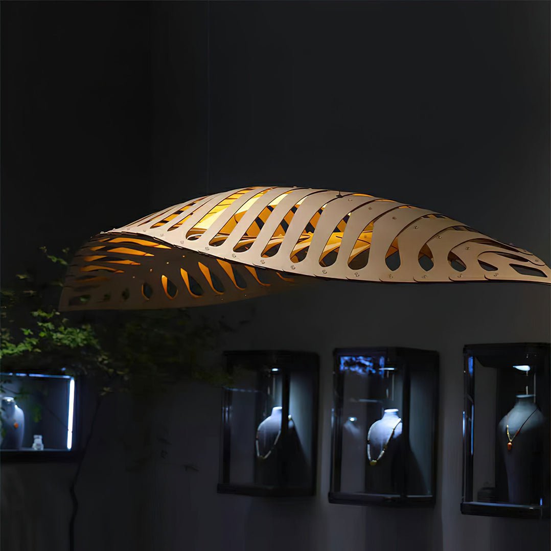 Veliren Blatt Holz Pendelleuchte-Letslighting