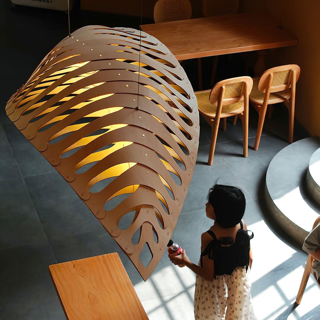 Veliren Blatt Holz Pendelleuchte-Letslighting
