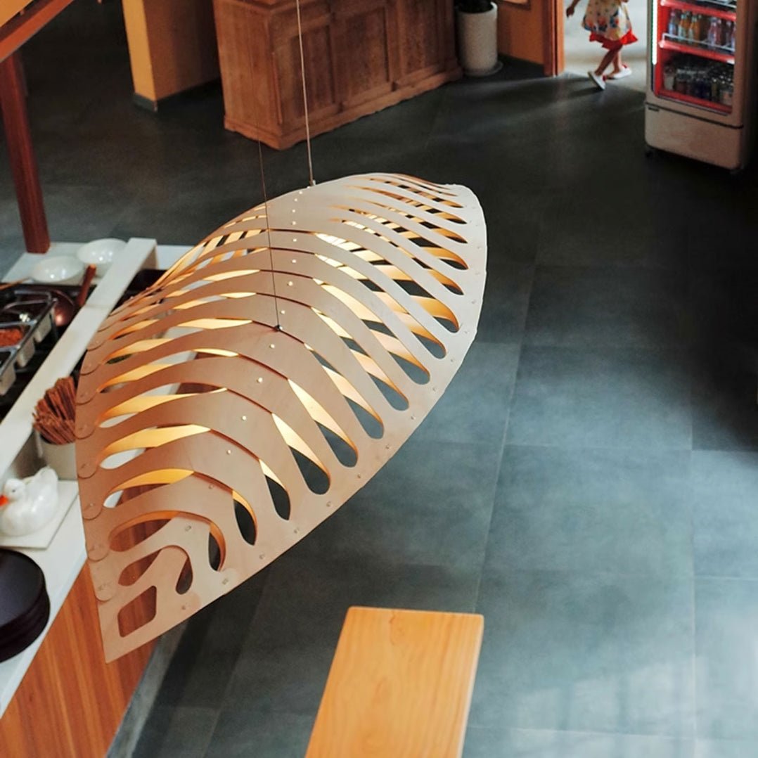 Veliren Blatt Holz Pendelleuchte-Letslighting