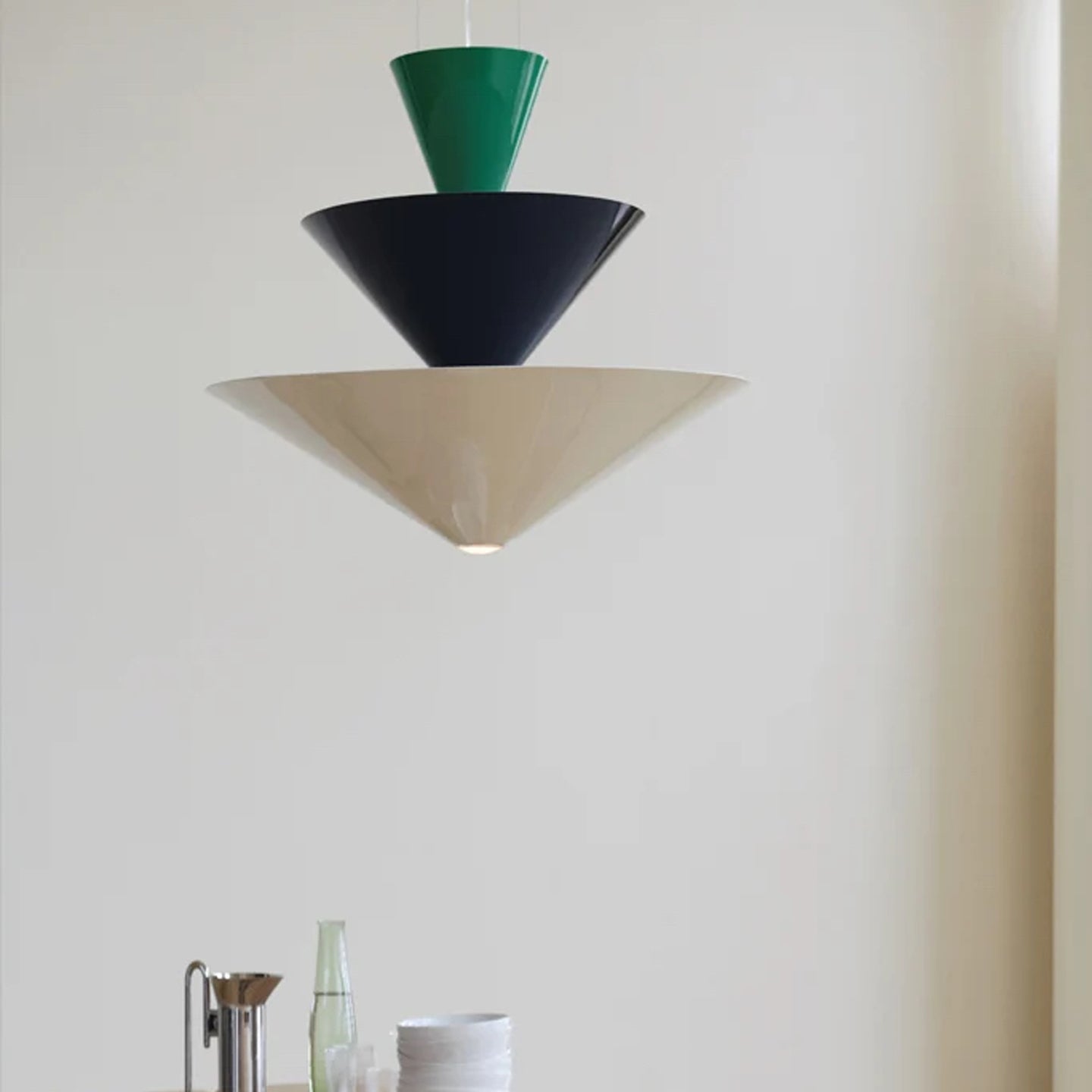 Pyramia Gestufte Pendelleuchte mit Farbblock-Letslighting