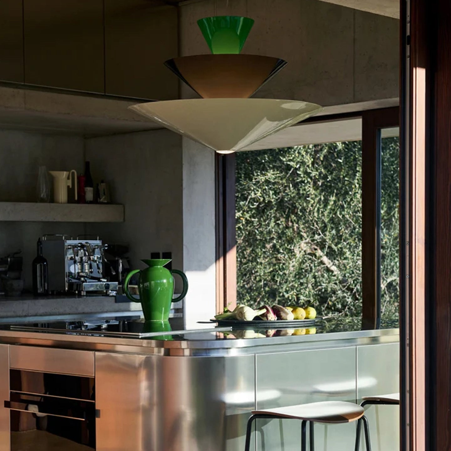 Pyramia Gestufte Pendelleuchte mit Farbblock-Letslighting