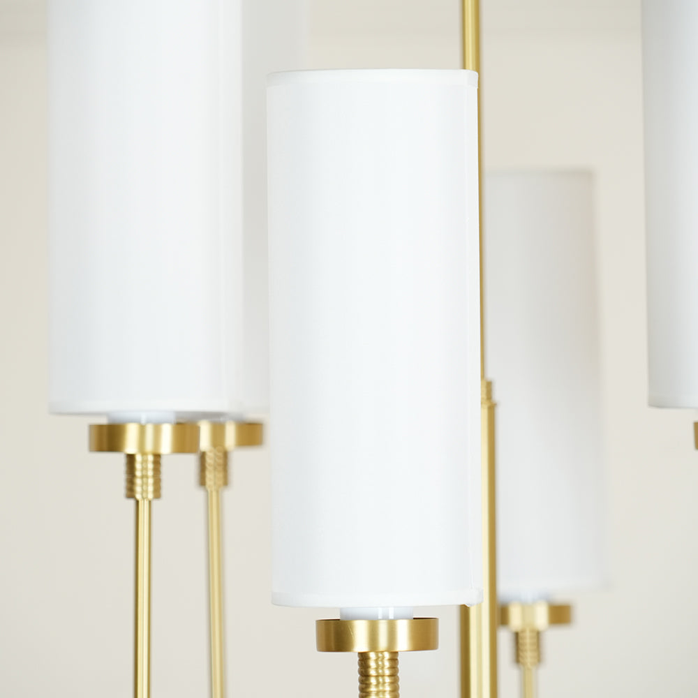 Artemis Chandelier Brass Fabric