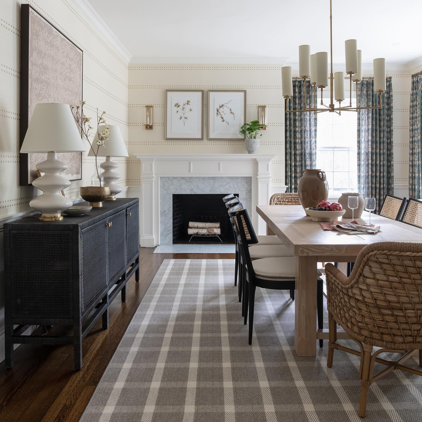 Artemis Chandelier Brass Fabric