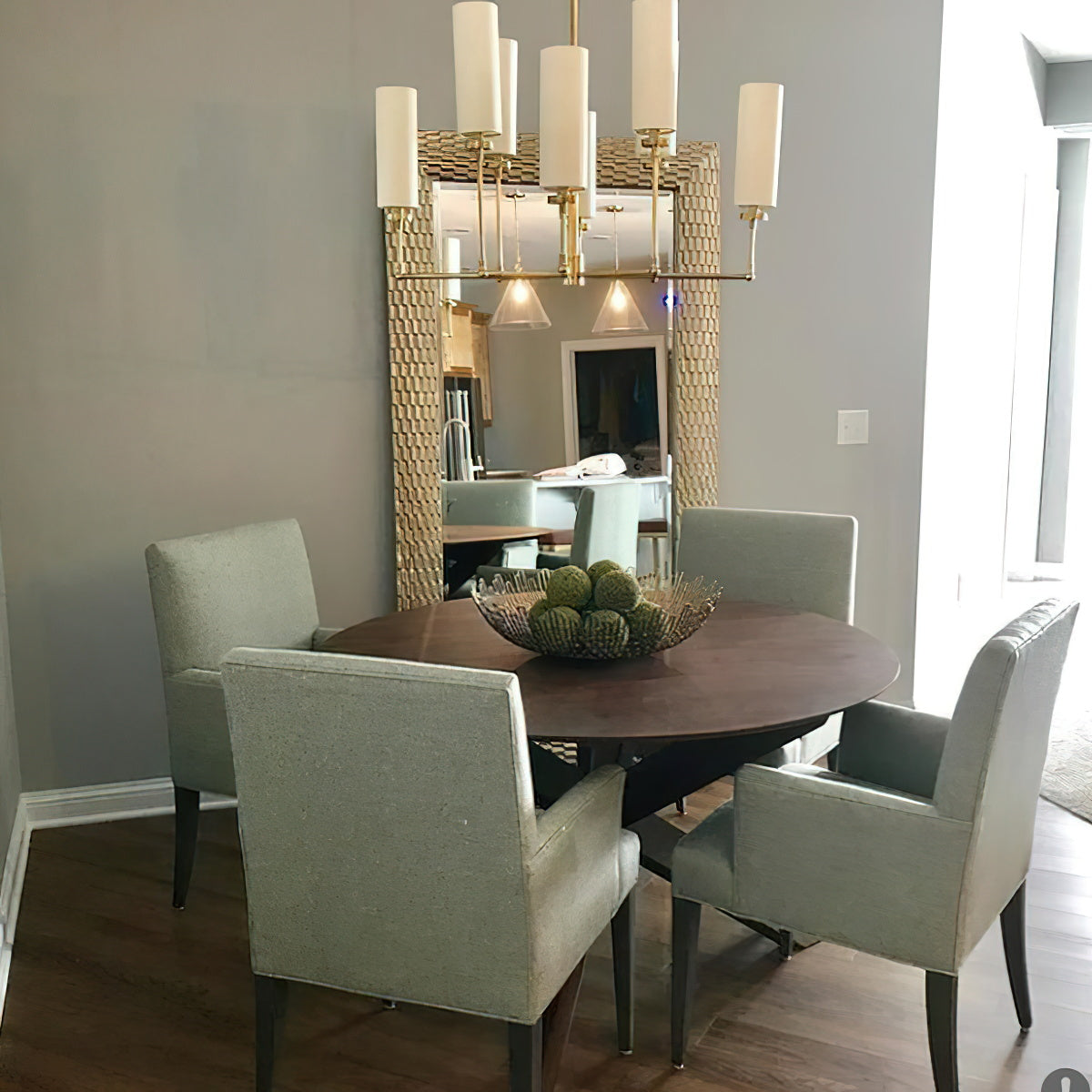 Artemis Chandelier Brass Fabric