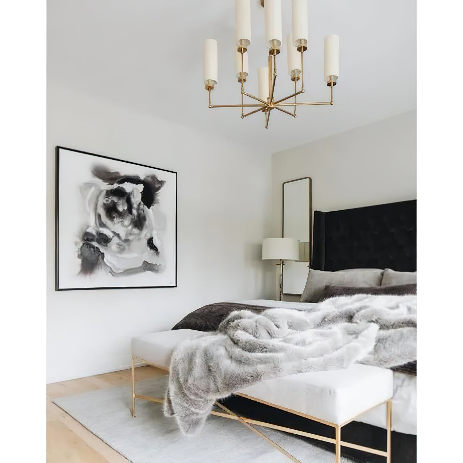 Eraeiel Postmoderner Luxus Messing-Stoff-Kronleuchter-Letslighting