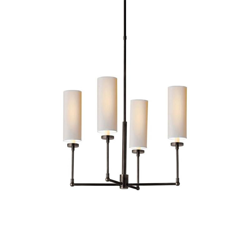 Artemis Chandelier Brass Fabric