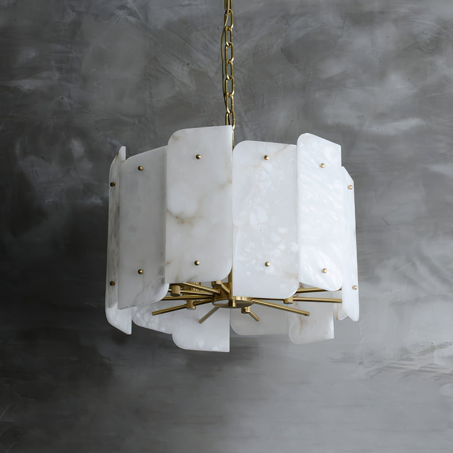 Zoe Postmodern Luxury Tiered Alabaster Chandelier - Letslighting