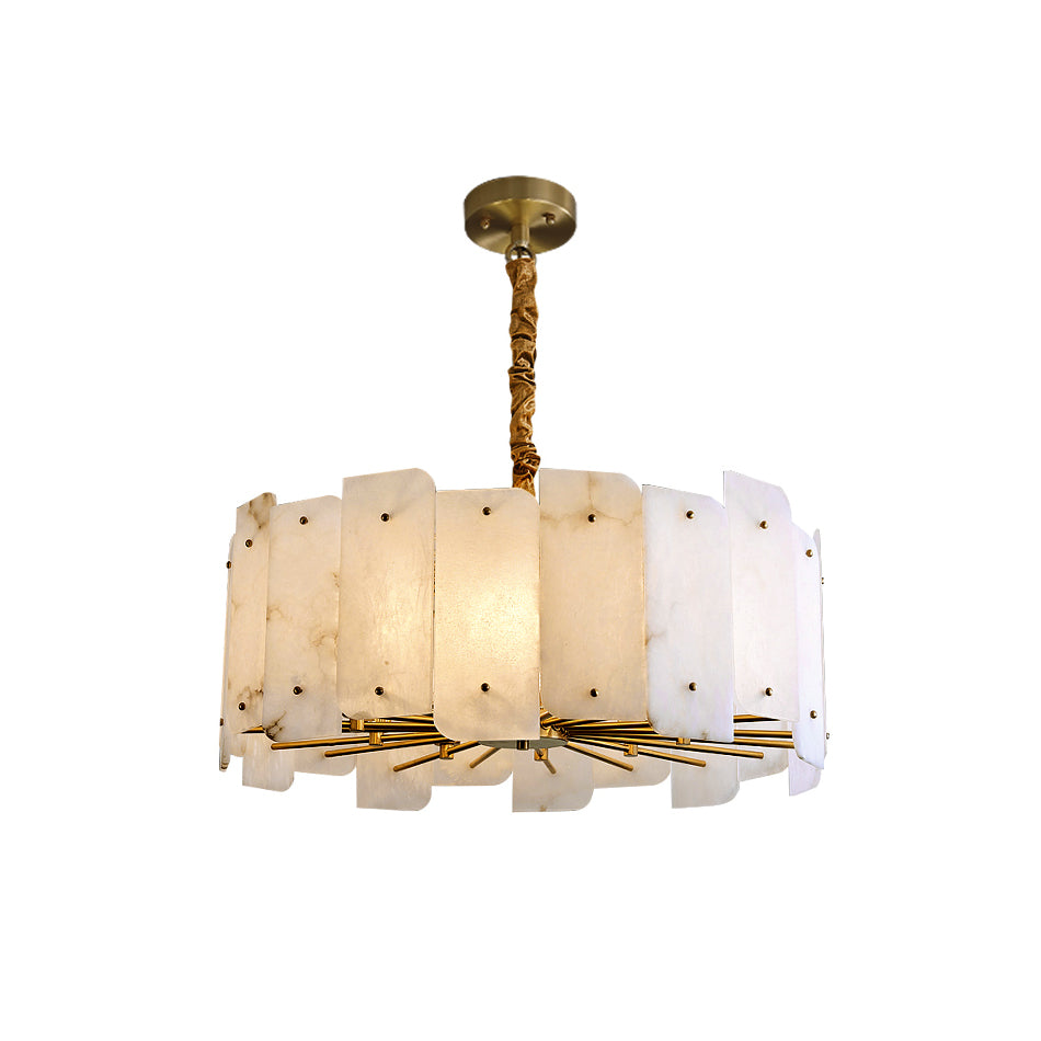 Zoe Postmodern Luxury Tiered Alabaster Chandelier - Letslighting