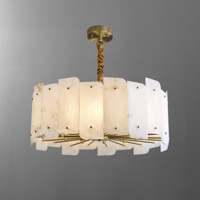 Zoe Postmodern Luxury Tiered Alabaster Chandelier - Letslighting