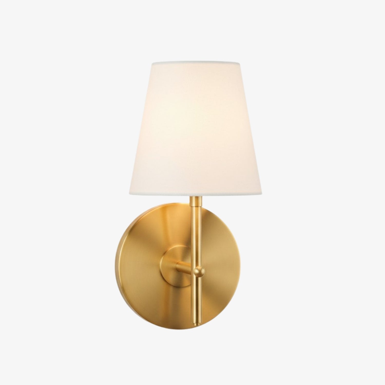 Ornato Luxe Wandleuchte mit weißem Leinenschirm