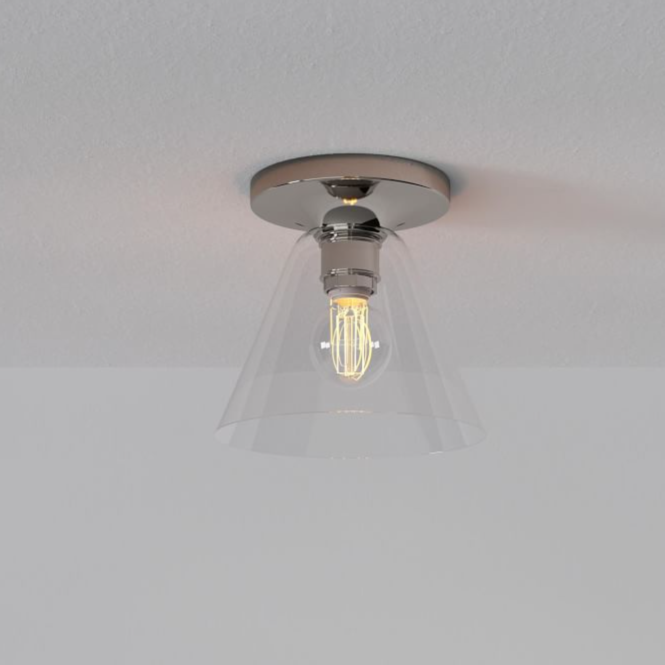 Skulpturale Glas-Deckenleuchte für moderne Räume