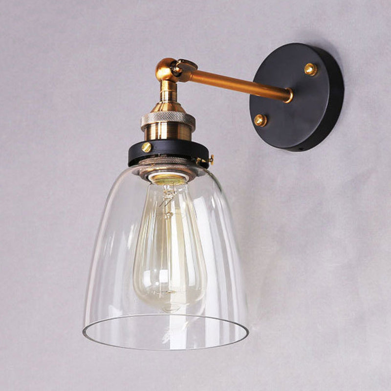 Silva Moderne LED Wandleuchte Wohn/Schlafzimmer Schwarz/Gold Glas