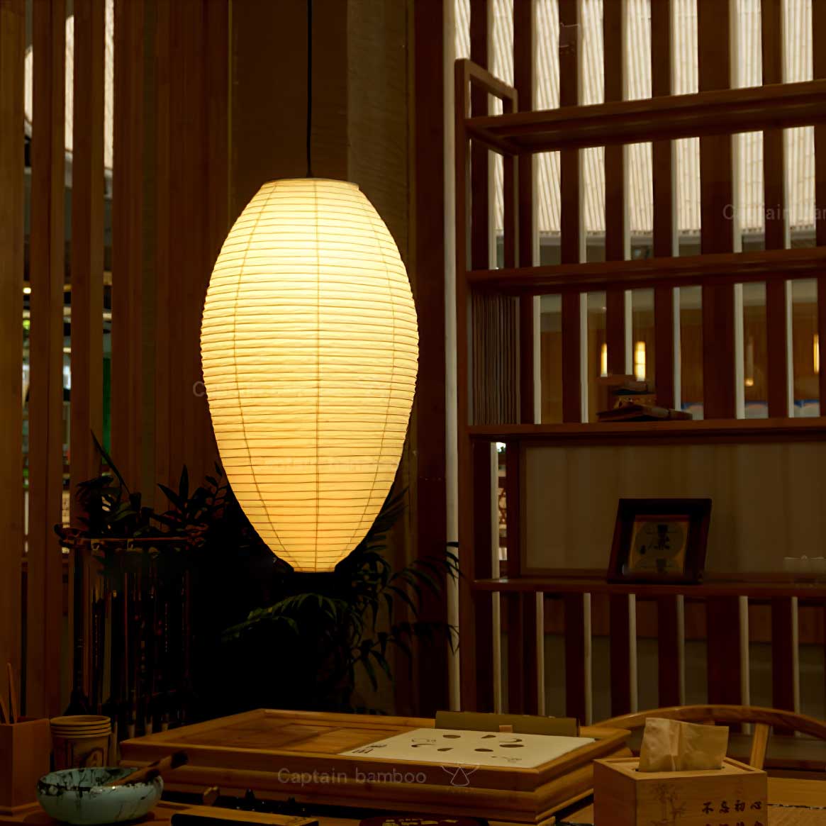 Washi Paper Chestnut Pendant Lamp - Blowlighting
