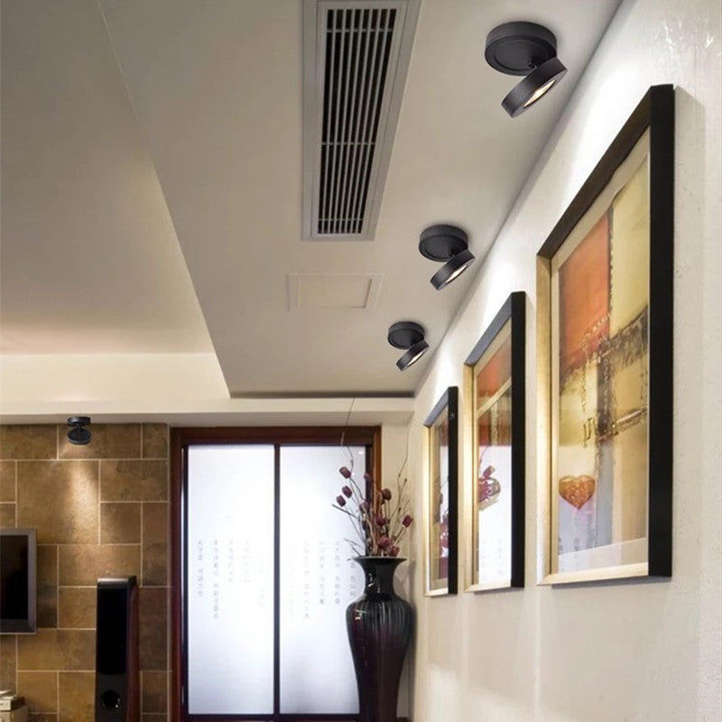 Modern Deckenbeleuchtung rund, Arisha Flush Mount, Weiß/Schwarz, Küche