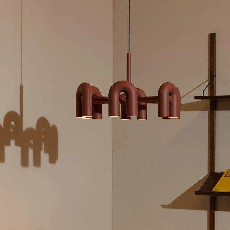 Arisha Modern LED Pendelleuchte Schwarz/Grau/Orange Wohn/Schlaf/Ess/Kinderzimmer Metall&Acryl 4/6 Flammig