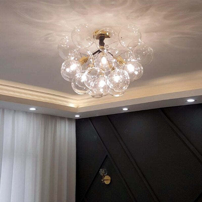 Valentina Nordic Luxury Bubble Pendelleuchte, Weiß/Schwarz/Kaffee