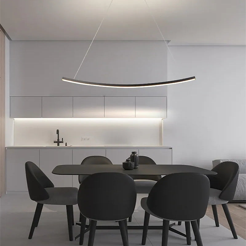 Arisha Minimalistische LED Pendelleuchte Schwarz Schlaf/Wohnzimmer