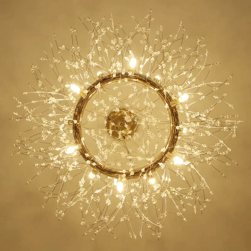Kristy Pendelleuchte  Löwenzahn LED aus goldfarbenem Modern für Schlafzimmer/Wohnzimmer