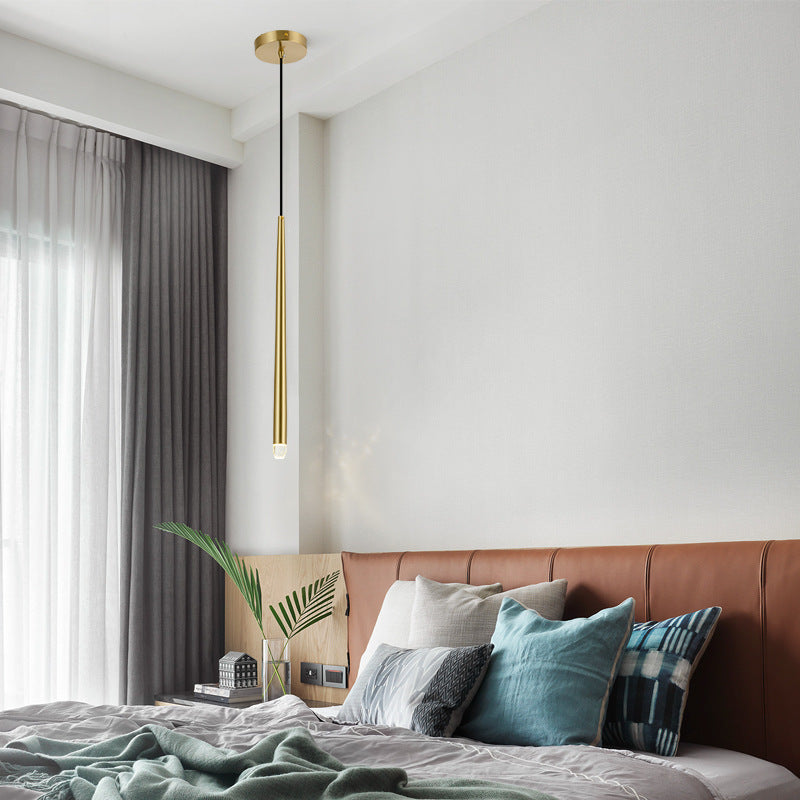 Arisha Modern LED Pendelleuchte Linear Gold Wohnzimmer Metall