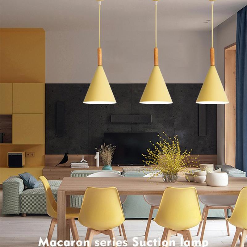 Arisha Modern LEDPendelleuchte Farbig Schlaf/Wohnzimmer Holz