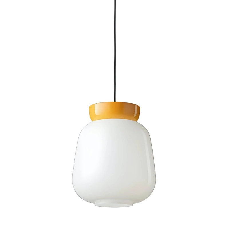 Italienische Macaron Deco Pendelleuchte in Gelb