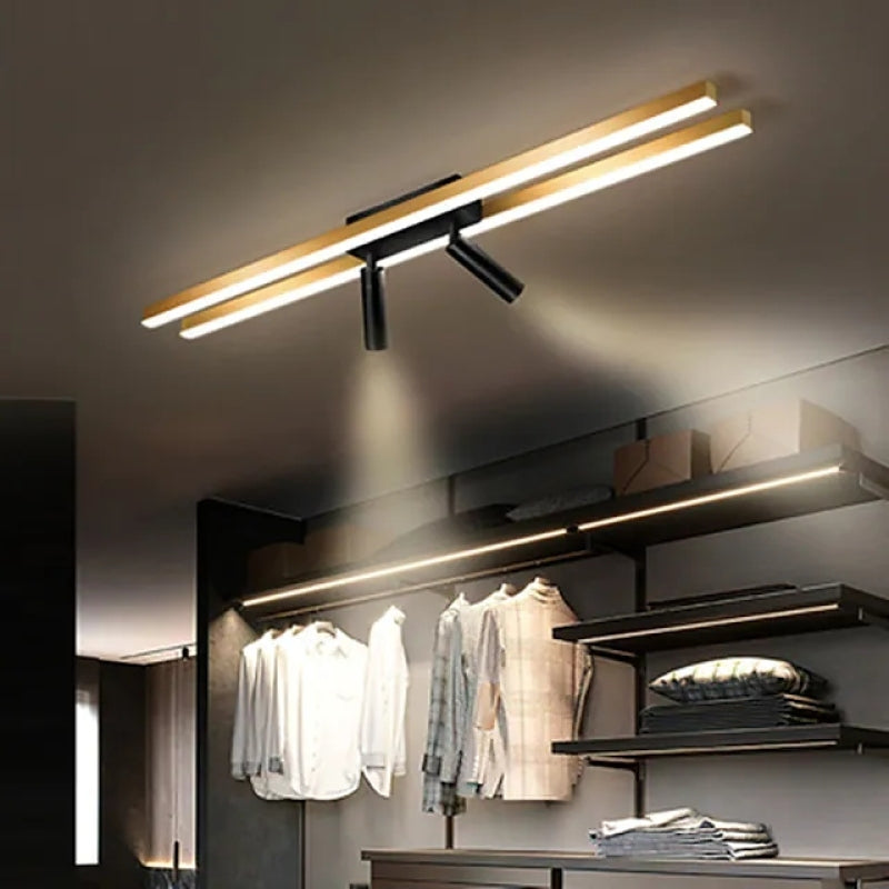 Arisha Modern LED Deckenleuchte Gold Flur/Wohnzimmer Metal&Silikon Dimmbar