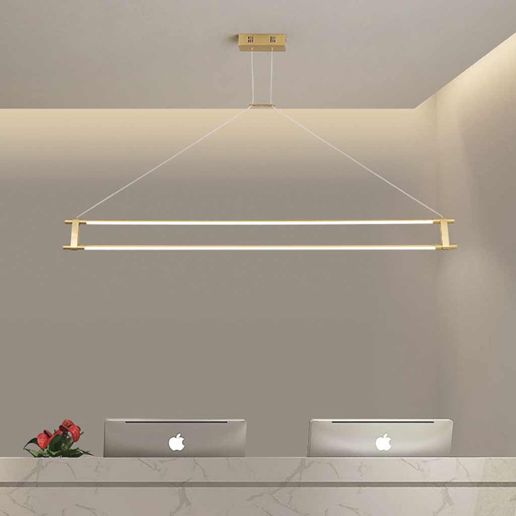 Pendelleuchte Modern Messing Lange Stange Linear LED, Gold