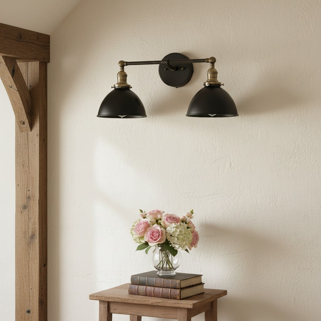 Wandleuchte im modernen Landhausstil, Seitenansicht