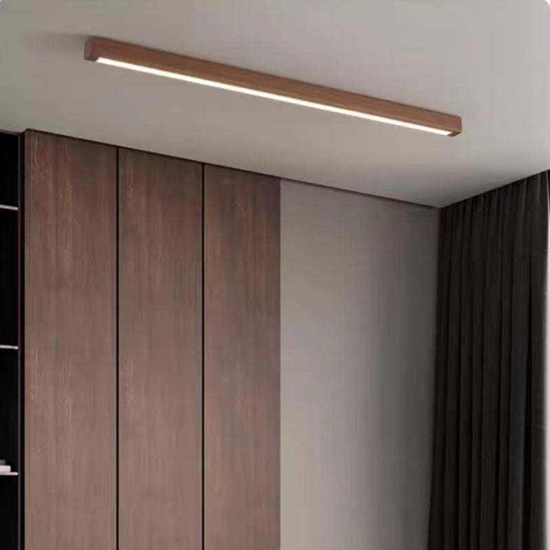 Arisha Modern Linear LED Deckenleuchte Holz Schlaf/Wohnzimmer