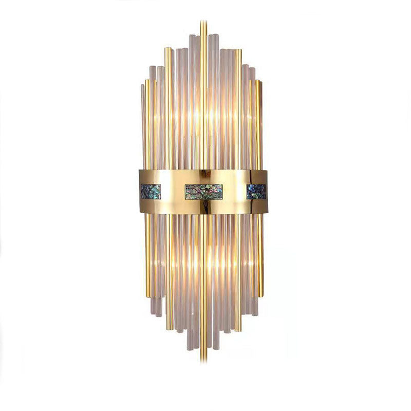 Kirsty LED Wandleuchte Gold, Wohnzimmer/Schlafzimmer,Metall/Acryl