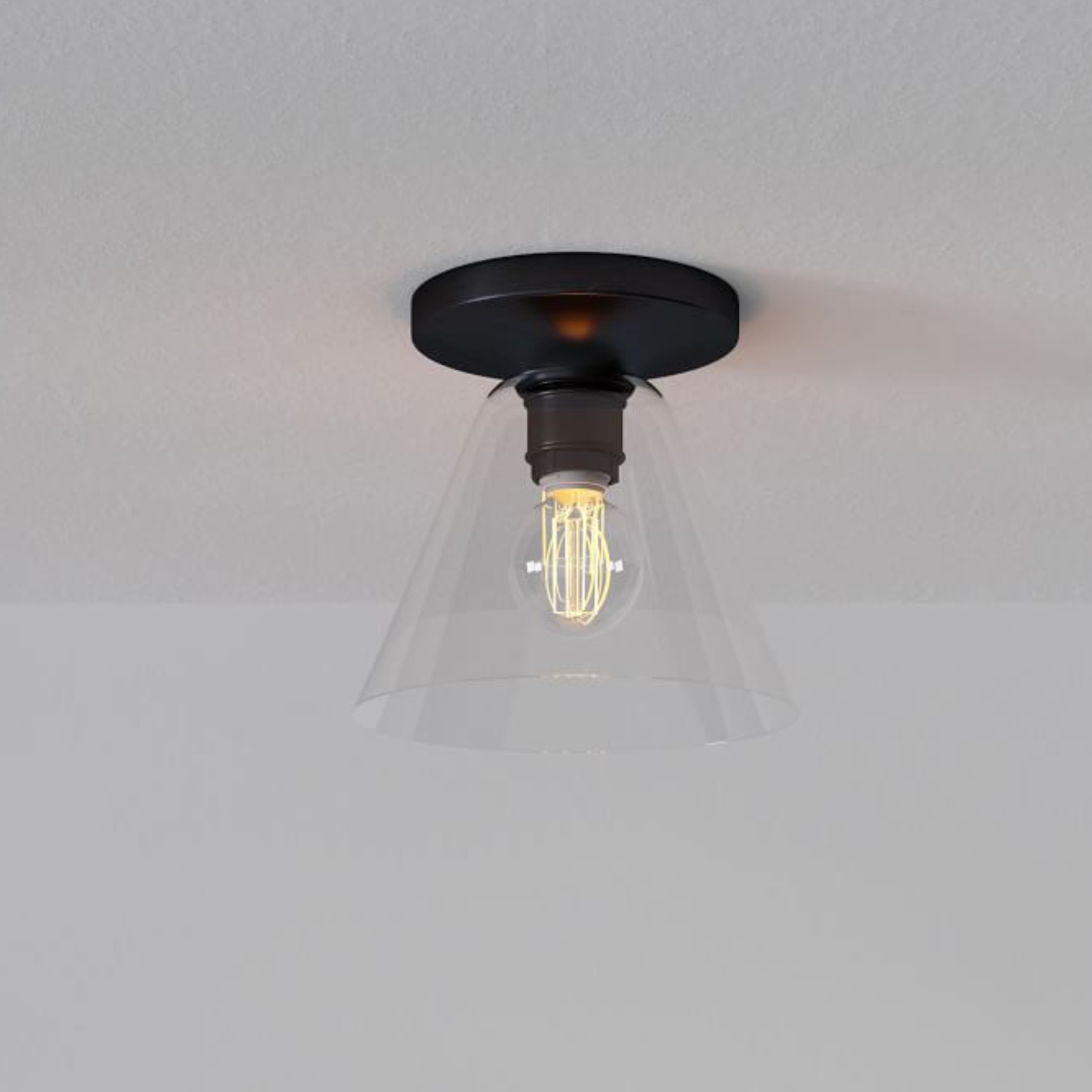 Skulpturale Glas-Deckenleuchte für moderne Räume