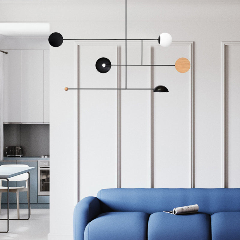 Avi Minimalistisch Lineare LED Pendelleuchte SchwarzEsszimmer Metall 4 Stile 1/2/3 Flammig
