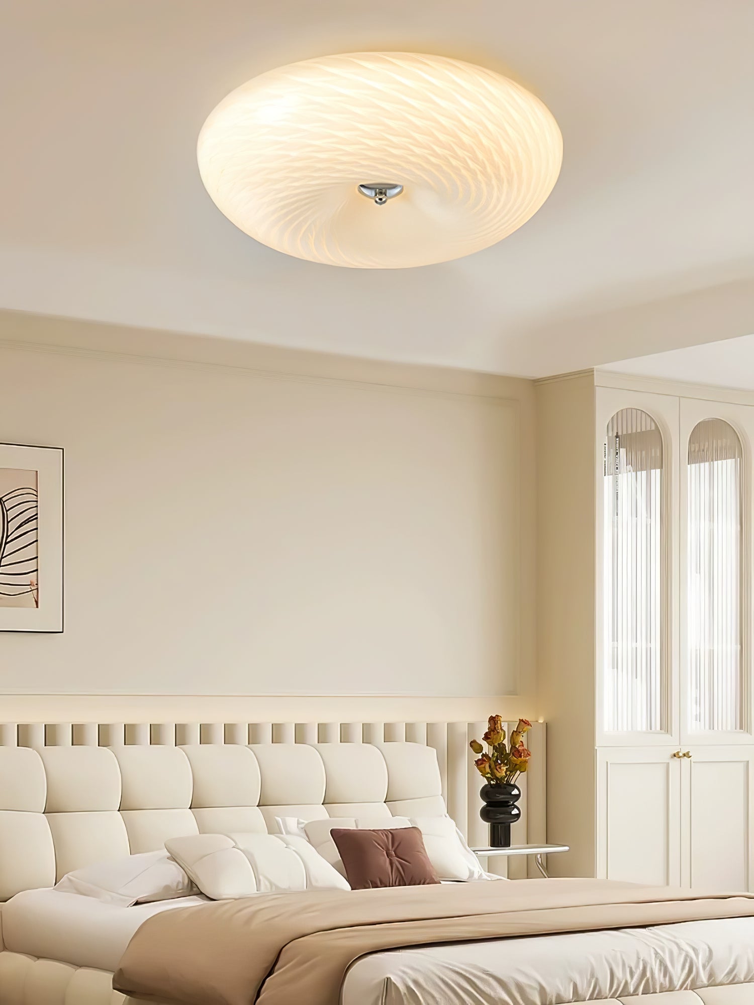 Comarion Moderne Minimalistische Kunstglas-Deckenleuchte-Letslighting