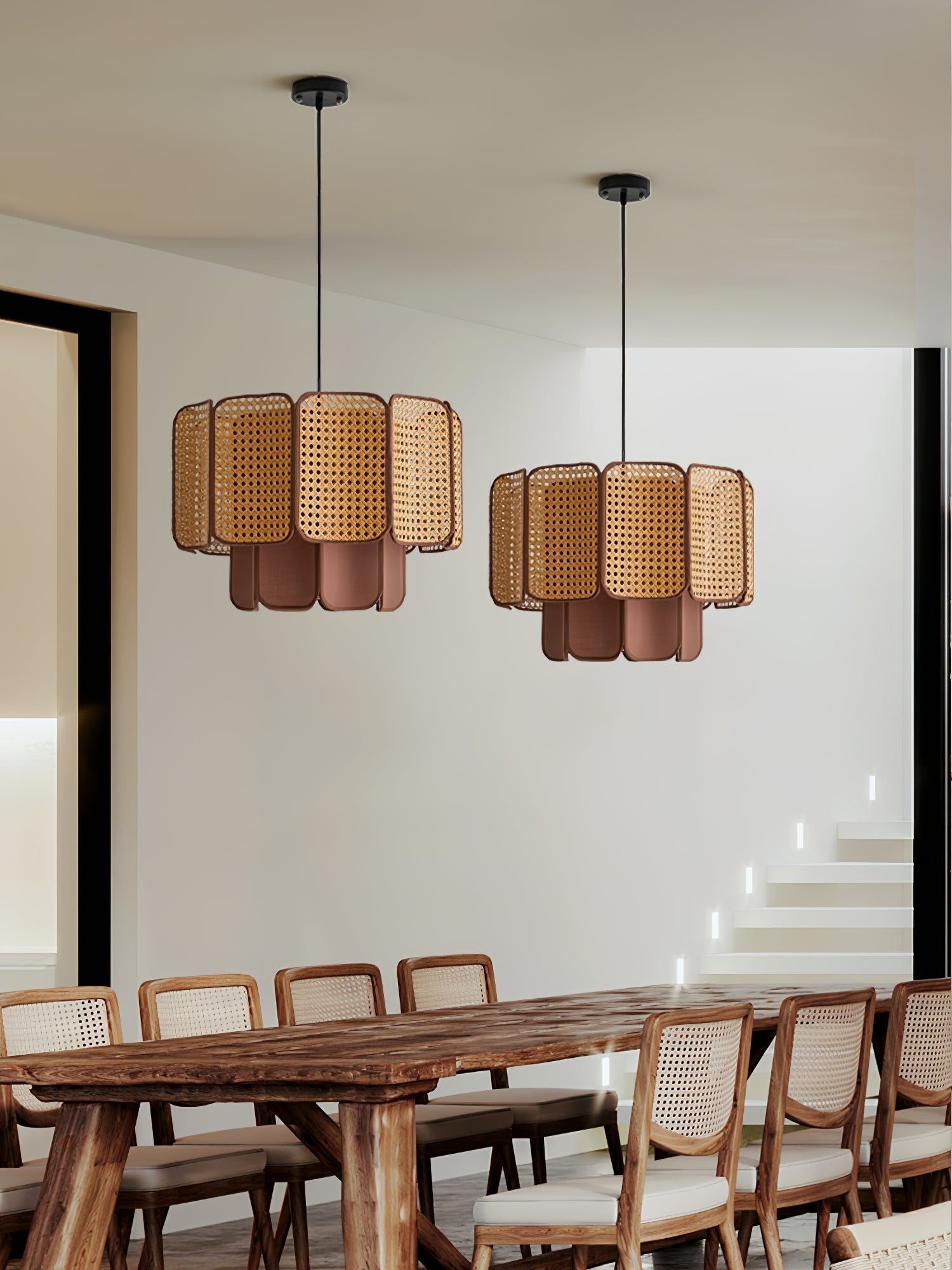 Cane Vintage Stoff Pendelleuchte Lampe-Letslighting