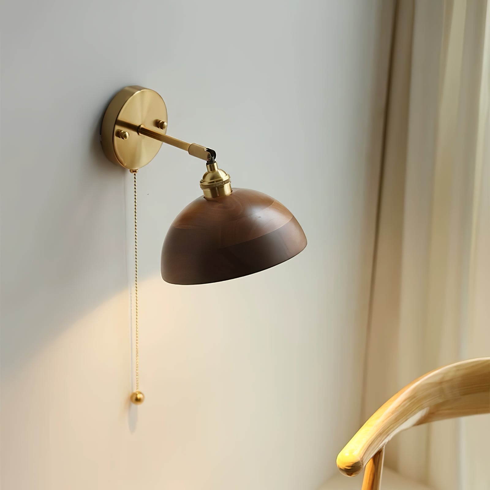 Eira Vintage-Wandleuchte mit Zugschalter