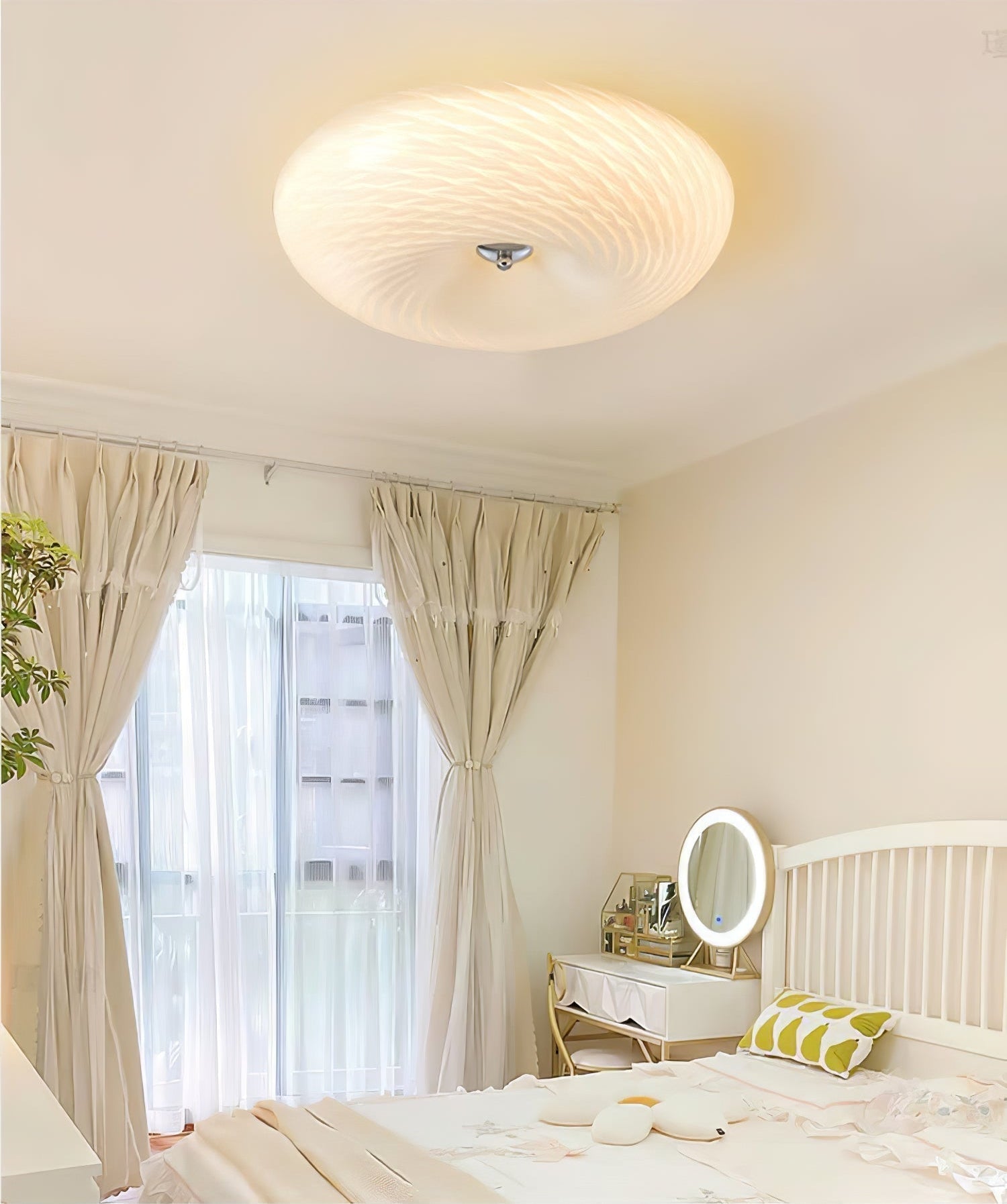 Comarion Moderne Minimalistische Kunstglas-Deckenleuchte-Letslighting
