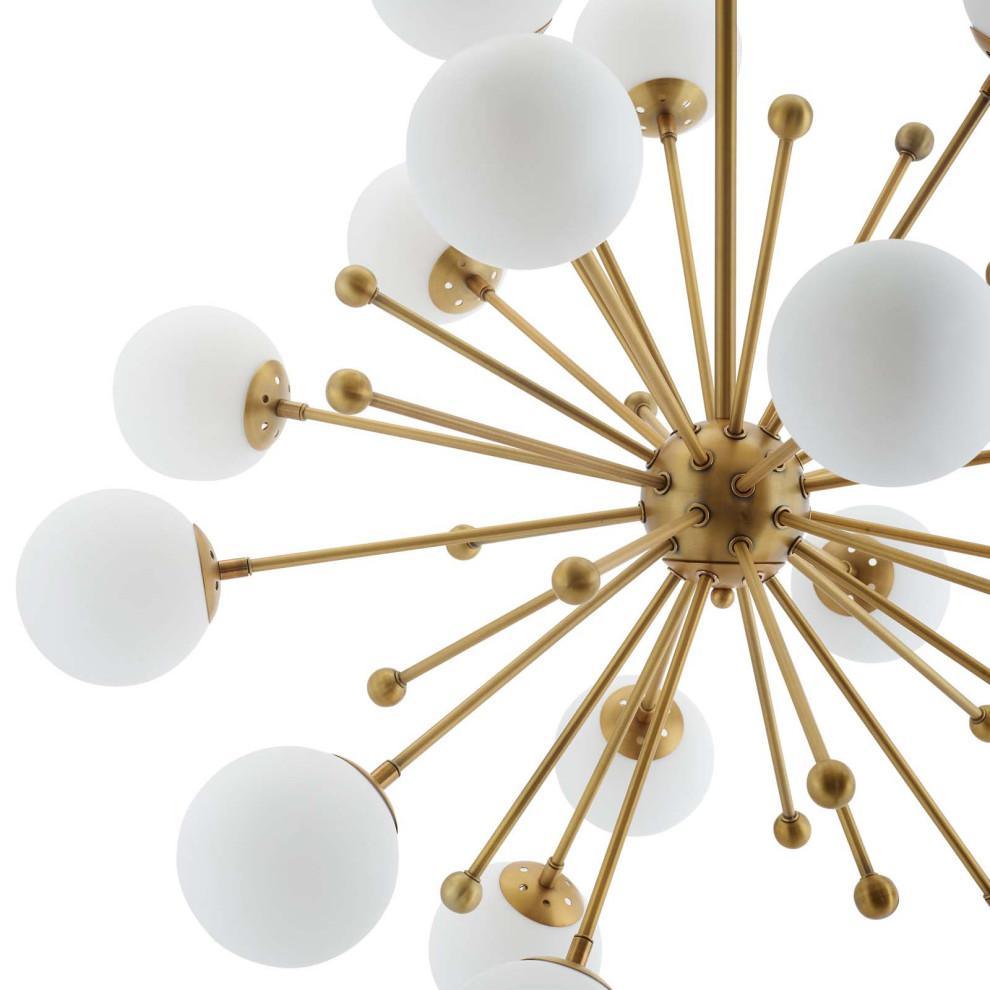 Lustra Kronleuchter Messing Opal Globe-Letslighting
