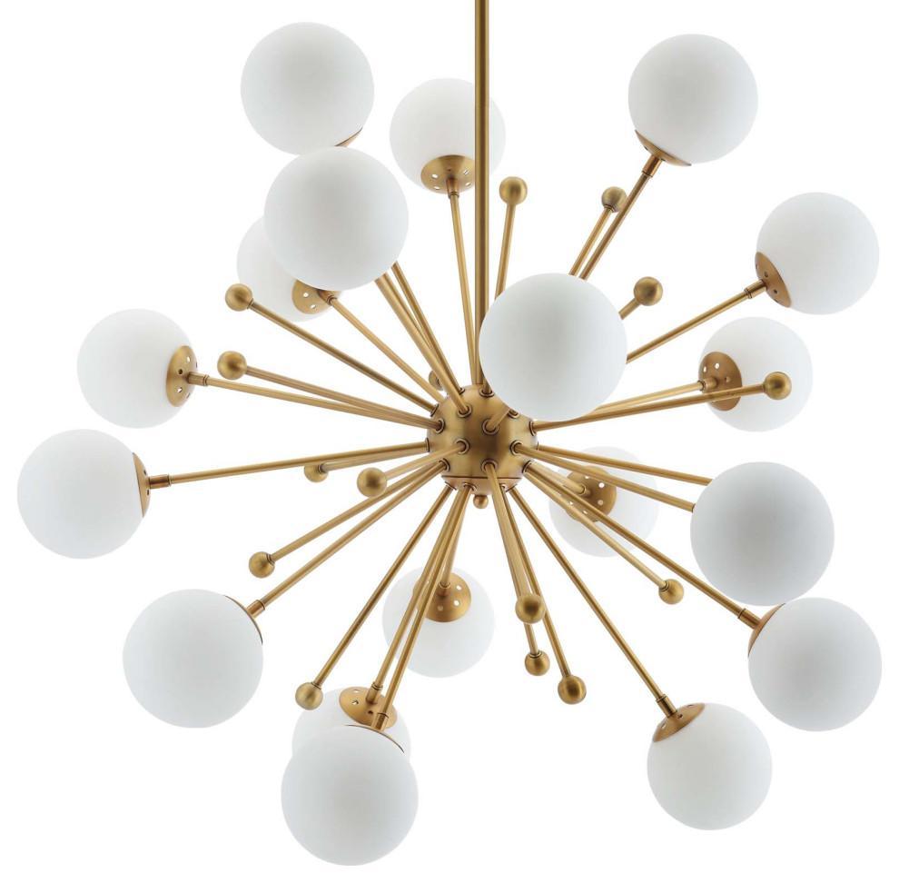 Lustra Kronleuchter Messing Opal Globe-Letslighting