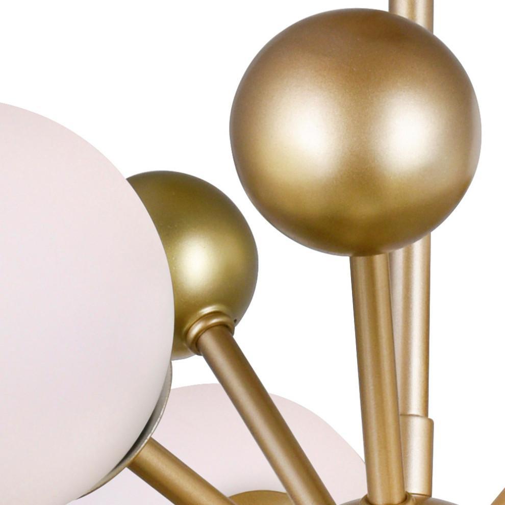 Lustra Kronleuchter Messing Opal Globe-Letslighting
