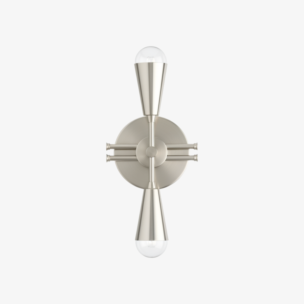 Pyralis Cone Art Deco Messing Wandleuchte - Industrielle Vanity Light