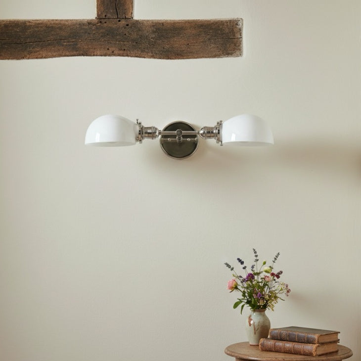 Art Déco Wandleuchte aus Messing für Badezimmer