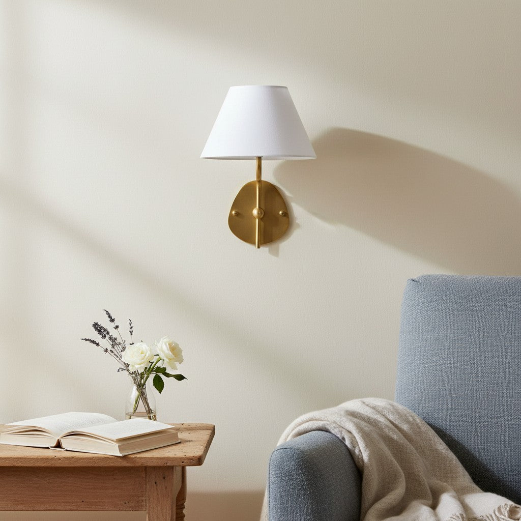 Moderne Kulo Stoff-Wandleuchte mit Doppelarm-Design