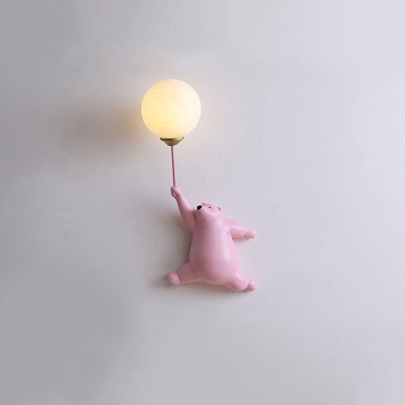 Arisha Design Bear LED Wandleuchte Innen Weiß, Kinderzimmer/Schlafzimmer