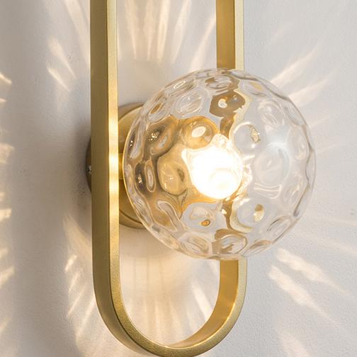 Valentina Moderne LED Wandleuchte Gold/Schwarz, Metall, Glas, Schlafzimmer/Wohnzimmer