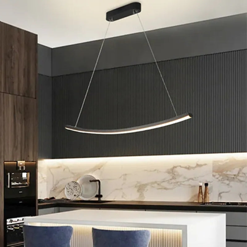 Arisha Minimalistische LED Pendelleuchte Schwarz Schlaf/Wohnzimmer