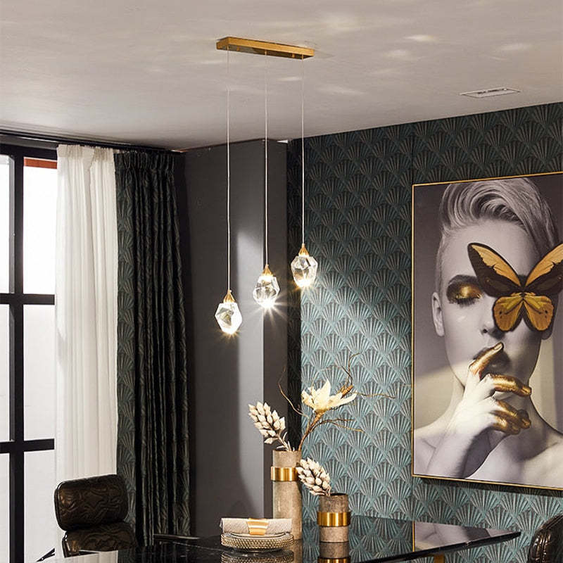 Kristy Minimalistische LED Pendelleuchte Wohn/Essenzimmer Kristall