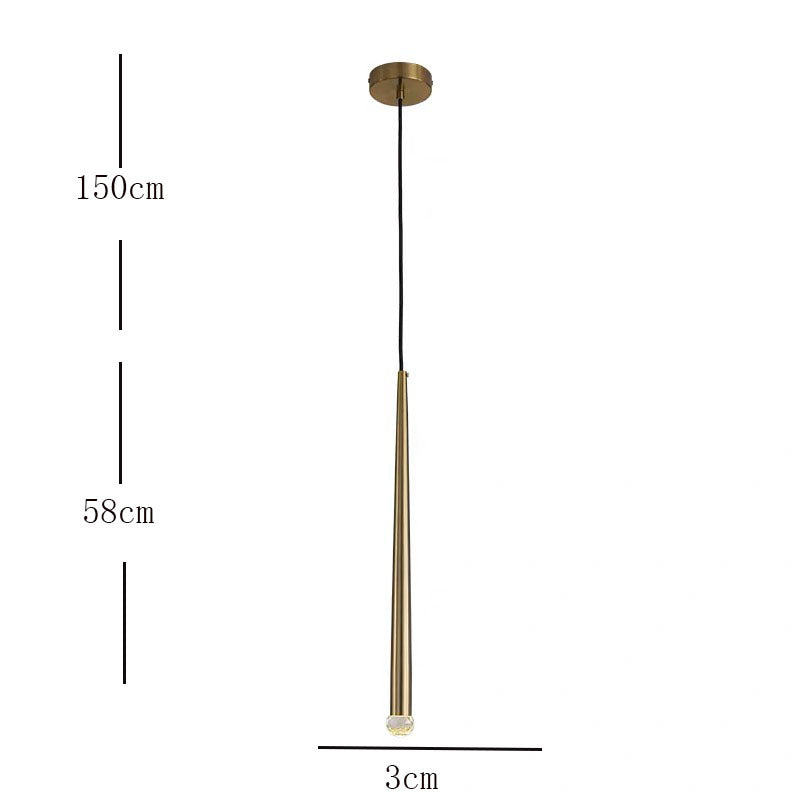 Arisha Modern LED Pendelleuchte Linear Gold Wohnzimmer Metall