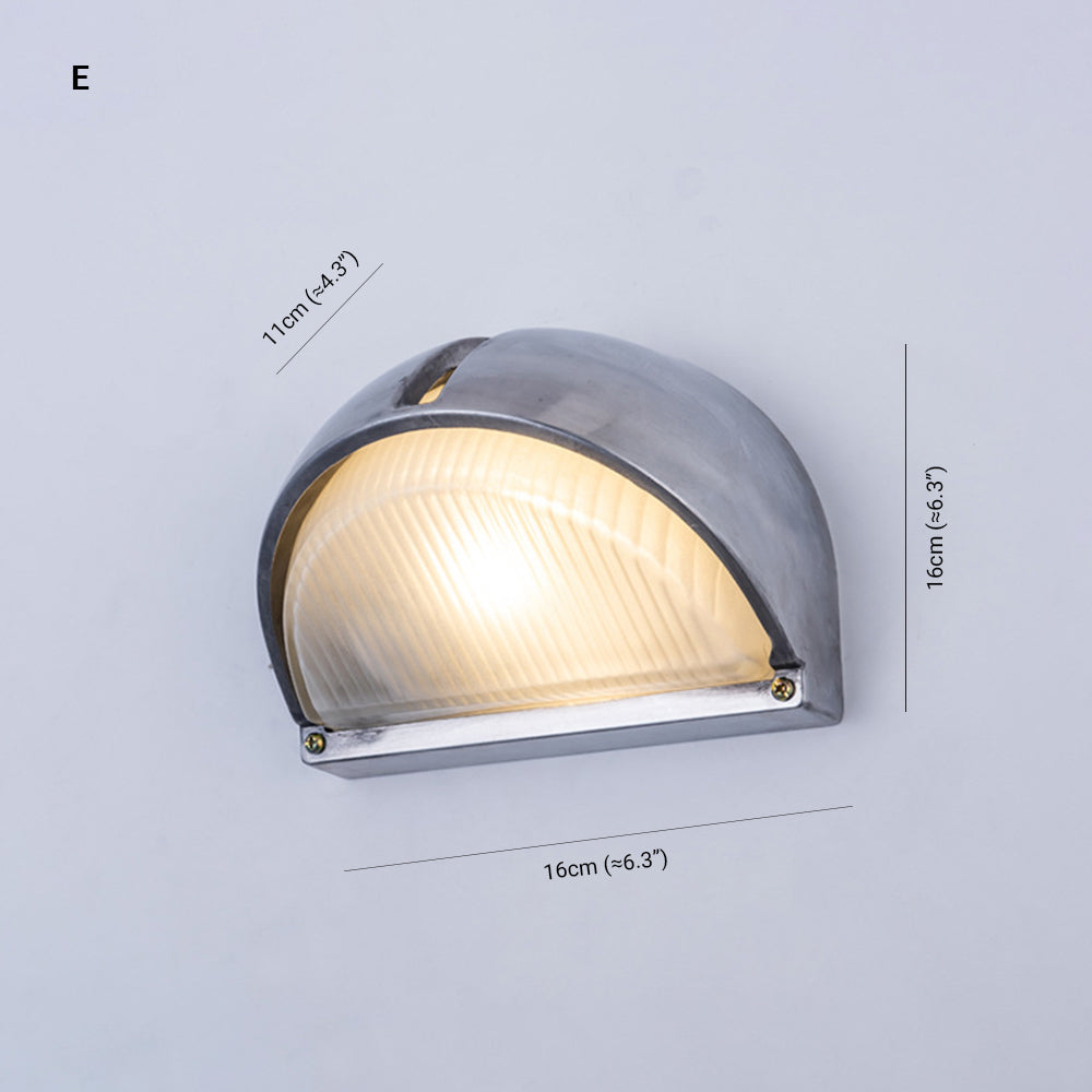 Ray Wasserdichte Wandleuchte Modern Silbrig,Außen, Metall Glas