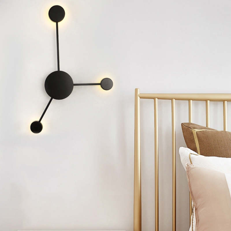 Arisha Modern Arisha Schachbrett WandleuchteSchwarz Bade/Wohnzimmer Metall